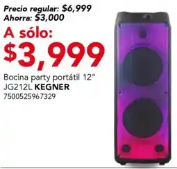 City Club Kegner bocina party portátil 12" JG212L oferta