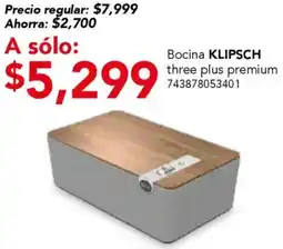 City Club Klipsch bocina three plus premium oferta
