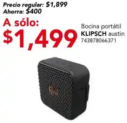 City Club Klipsch bocina portátil austin oferta
