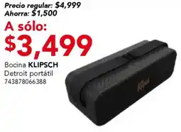 City Club Klipsch bocina detroit portátil oferta