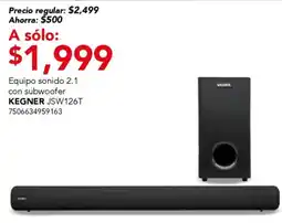 City Club Kegner equipo sonido 2.1 con subwoofer JSW126T oferta