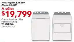 City Club Whirlpool combo lavadora y secadora oferta