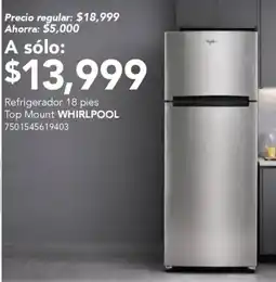 City Club Whirlpool refrigerador top mount oferta