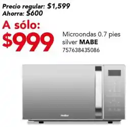 City Club Mabe microondas silver oferta