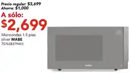 City Club Mabe microondas silver oferta