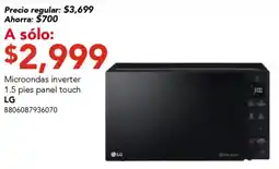 City Club Lg microondas inverter panel touch oferta