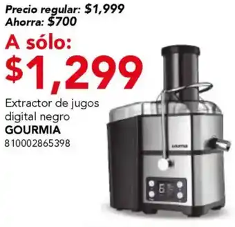 City Club Gourmia extractor de jugos digital negro oferta