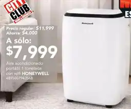 City Club Honeywell aire acondicionado portátil 1 tonelada con wifi oferta