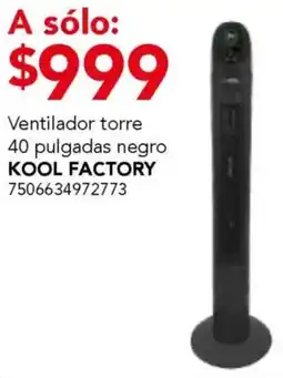 City Club Kool factory ventilador torre negro oferta
