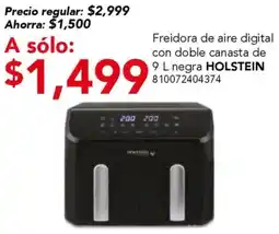 City Club Holstein freidora de aire digital con doble canasta de negra oferta
