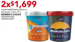 City Club Member's choice terracota impermeabilizante blanco o terracota oferta