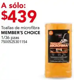 City Club Member's choice toallas de microfibra oferta