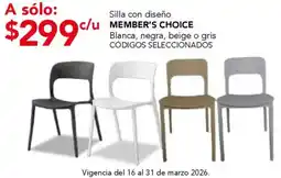 City Club Member's choice silla con diseño oferta