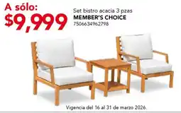 City Club Member's choice set bistro acacia oferta