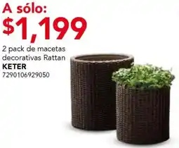 City Club Keter de macetas decorativas rattan oferta