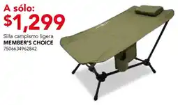 City Club Member's choice silla campismo ligera oferta