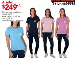 City Club Lee playera estampada con bolsillo oferta