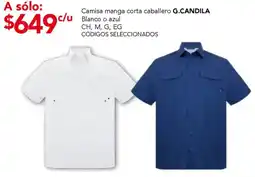 City Club G.candila camisa manga corta caballero blanco o azul oferta