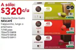 City Club Nescafé cápsulas dolce gusto cappuccino, lungo o americano oferta