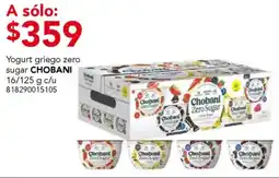 City Club Chobani yogurt griego zero sugar oferta