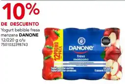 City Club Danone yogurt bebible fresa manzana oferta