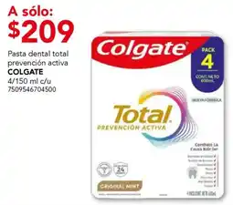 City Club Colgate pasta dental total prevención activa oferta