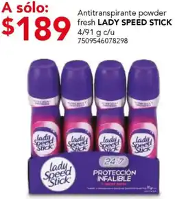 City Club Lady speed stick antitranspirante powder fresh oferta
