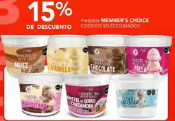 City Club Member's choice helados códigos seleccionados oferta