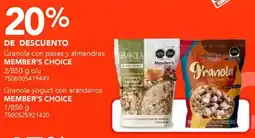 City Club Granola member's choice granola con pasas y almendras oferta