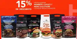 City Club Member's choice y menú solutions hamburguesas oferta