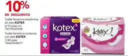 City Club Kotex toalla femenina anatómica sin alas oferta