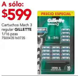 City Club Gillette cartuchos mach 3 regular oferta
