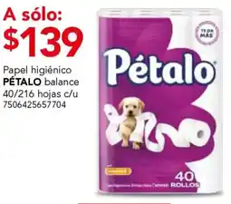 City Club Pétalo papel higiénico balance oferta