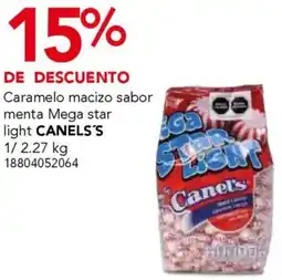 City Club Canels's caramelo macizo sabor menta mega star light oferta