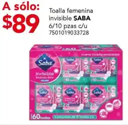 City Club Saba toalla femenina invisible oferta