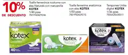 City Club Kotex toalla femeninca nocturna con alas naturals con manzanilla oferta