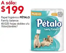 City Club Pétalo papel higiénico family balance oferta