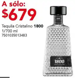 City Club Cristalino 1800 tequila oferta