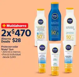 Walmart Nivea sun protector solar 50+ oferta
