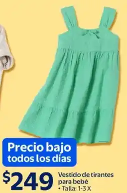 Walmart Vestido de tirantes para bebé oferta