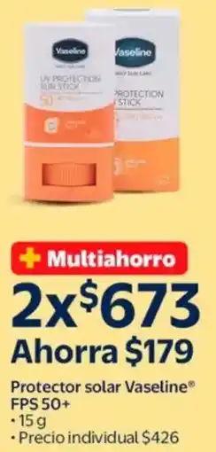 Walmart Protector solar vaseline fps 50+ oferta