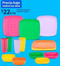 Walmart Variedad de platos, tazones o vasos oferta