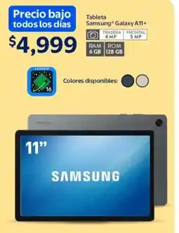 Walmart Samsung galaxy tableta A11+ oferta