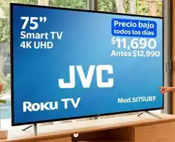 Walmart Jvc smart tv 75" 4k uhd oferta