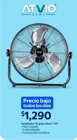 Walmart Atvio ventilador de piso 20" oferta