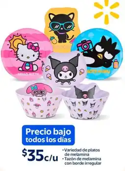 Walmart Platos o tazon de melamina oferta
