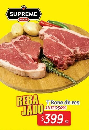 HEB T bone de res oferta