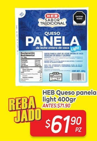 HEB Queso panela heb oferta