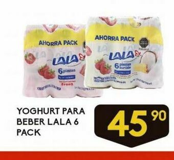 Alsuper Yogur para beber lala 6 pack oferta
