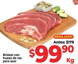 HEB Brisket con hueso de res para asar oferta